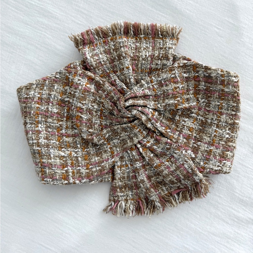 AMUR Tweed Twisted Bow Audrey Bustier Corset Top - Picture 3 of 8
